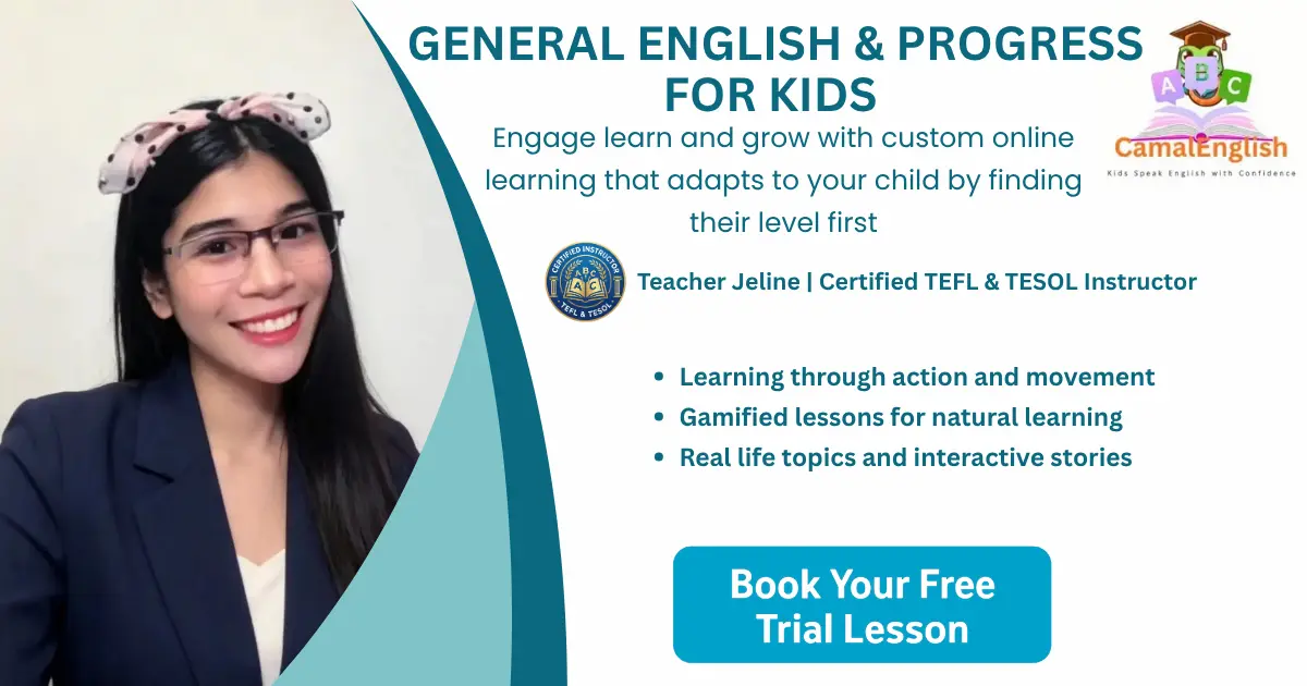 General English & Progress for Kids with Teacher Jeline